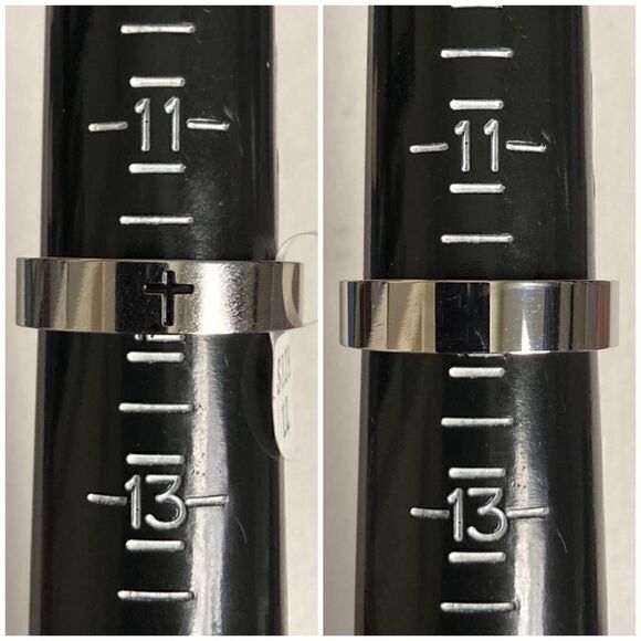 Men's Stainless Steel Black Easter Cross Ring - Picture 10 of 10